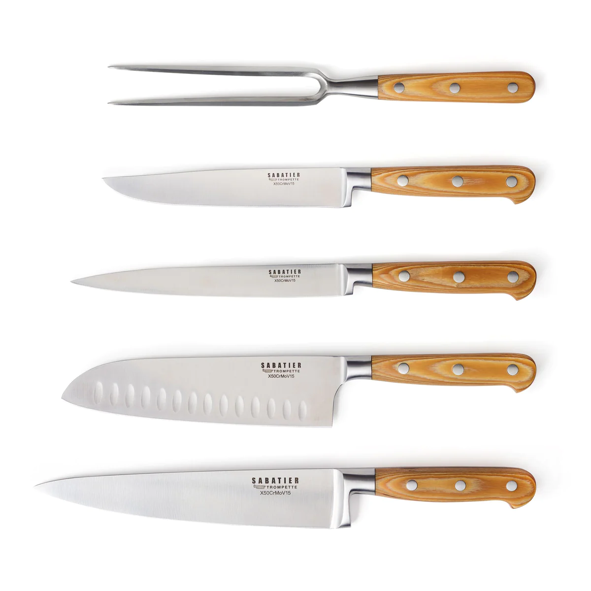 Essentiel Bois clair - Bloc 5 pièces Sabatier Trompette