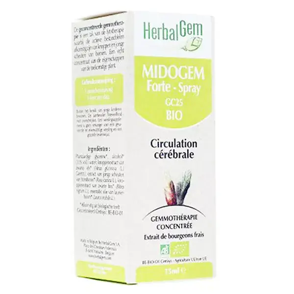 Herbalgem Midogem Forte Complexo de Gemoterapia Orgânica para Circulação Cerebral 15ml