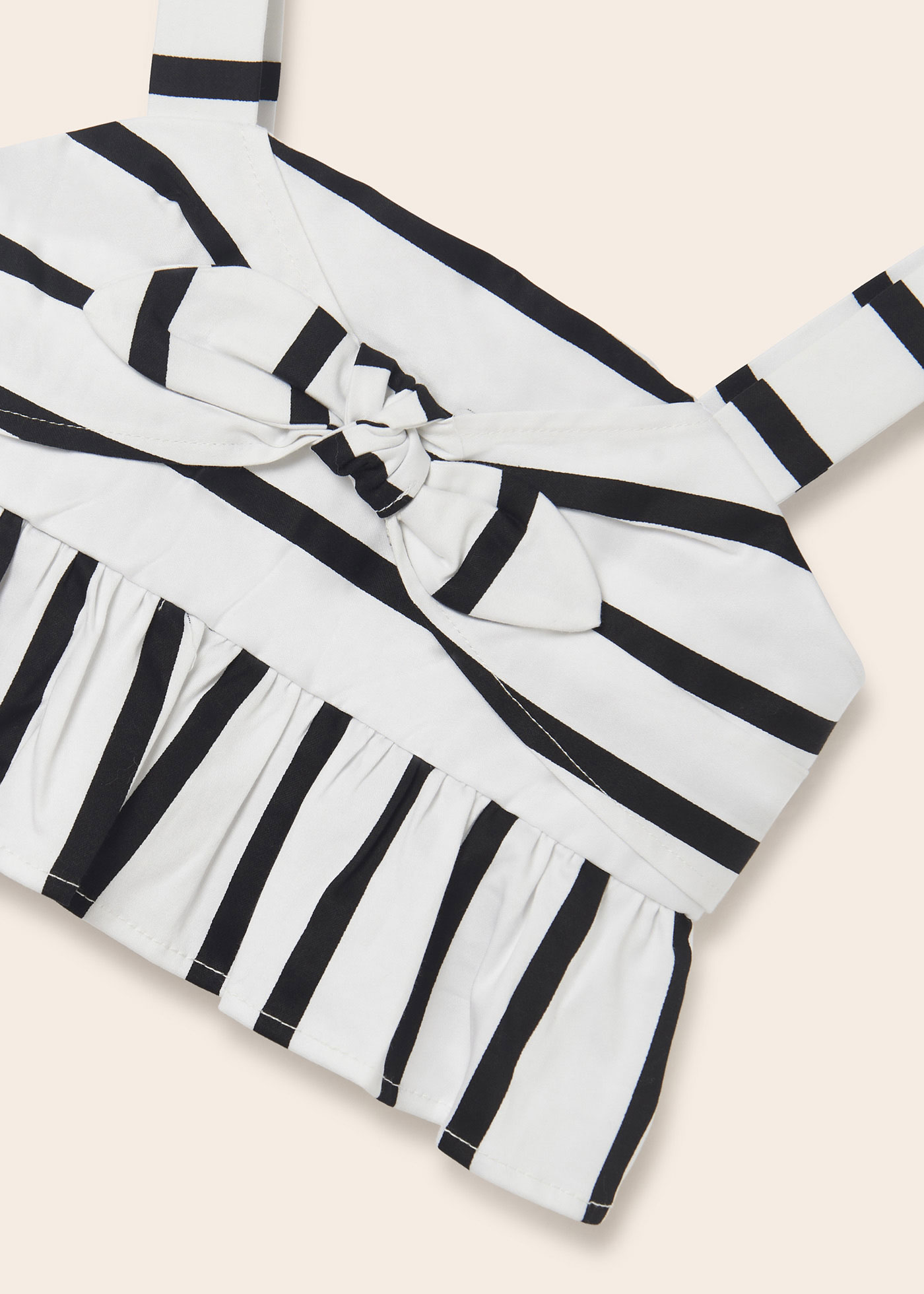 Blusa estampada com detalhe de laço para meninas