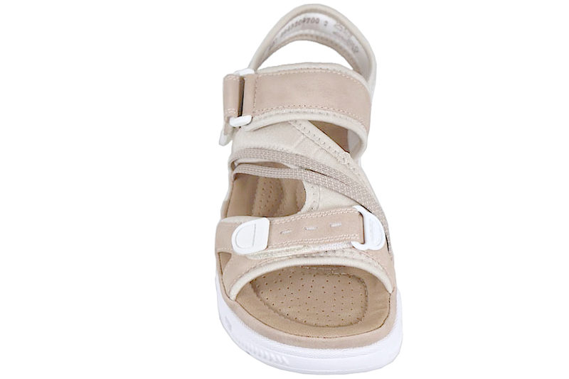 RIEKER SANDAL I STØVET ROSA TEKSTIL