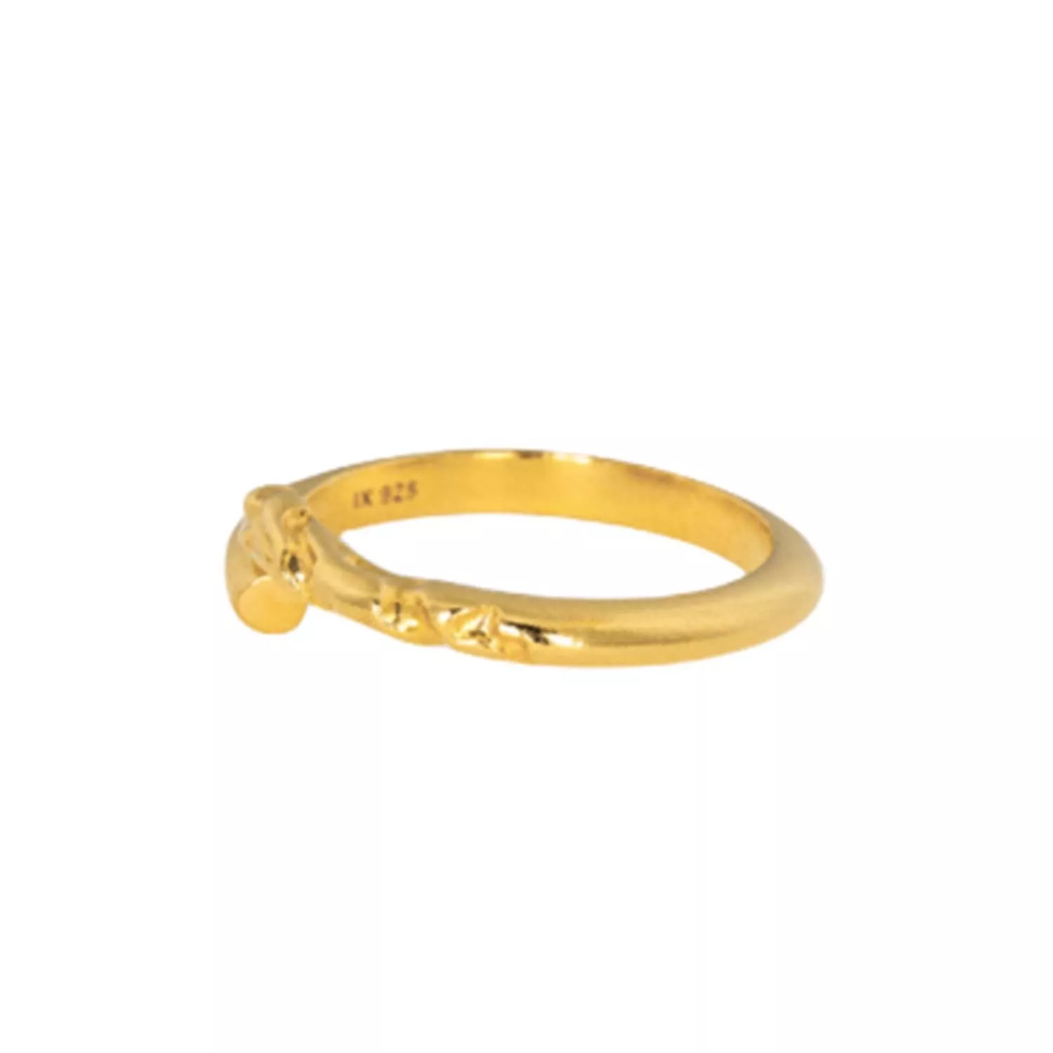IX Studios Rustic Twist Ring 22 kt. Forgyldt Sølv DMN0324GD