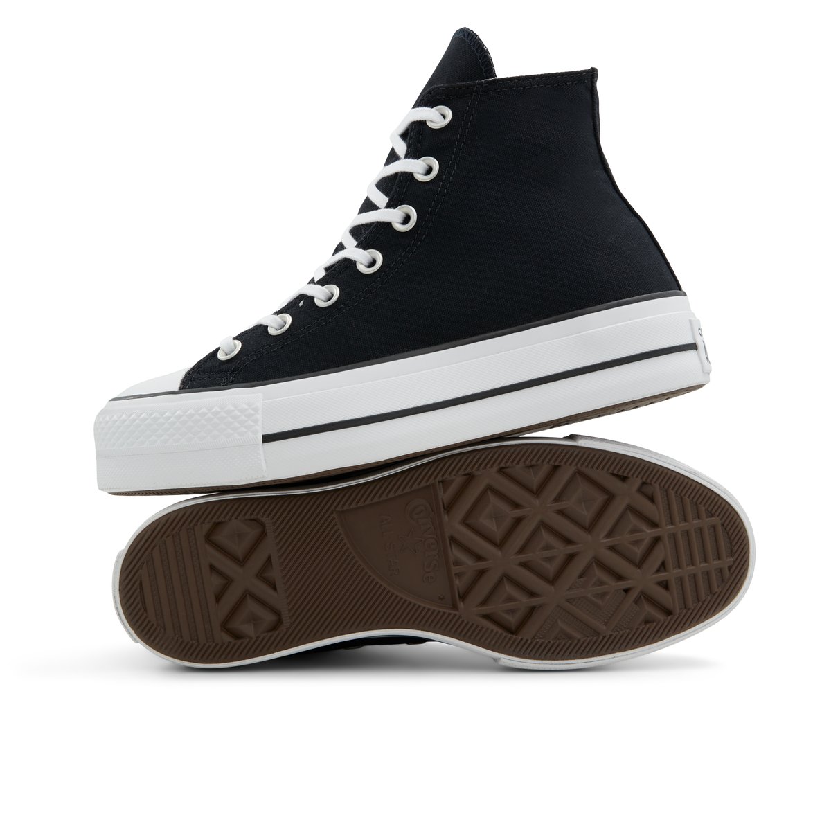 CONVERSE-Ctas_lift-hi-Baskets - Talon plat - Noir/Blanc