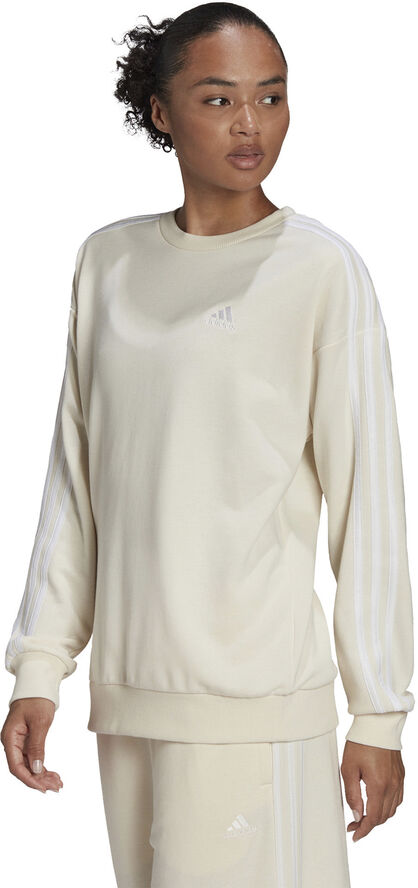adidas Essentials Studio Lounge 3-Stripes sweatshirt Hvid