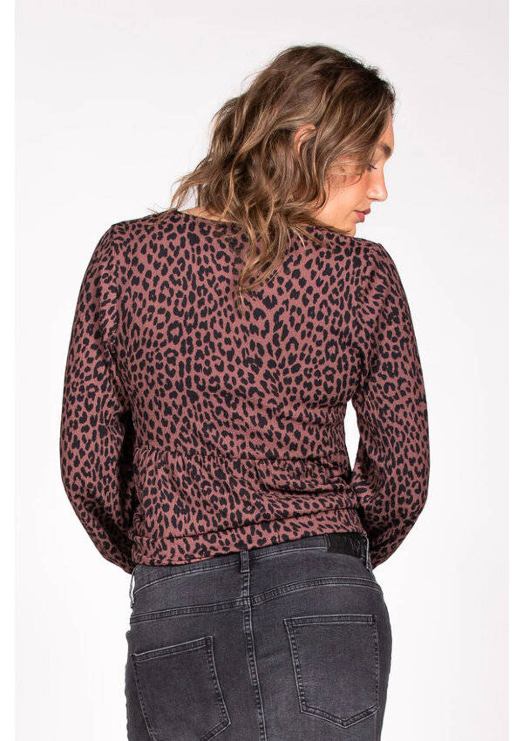 LOVE2WAIT zwangerschapstop met dierenprint bruin/zwart