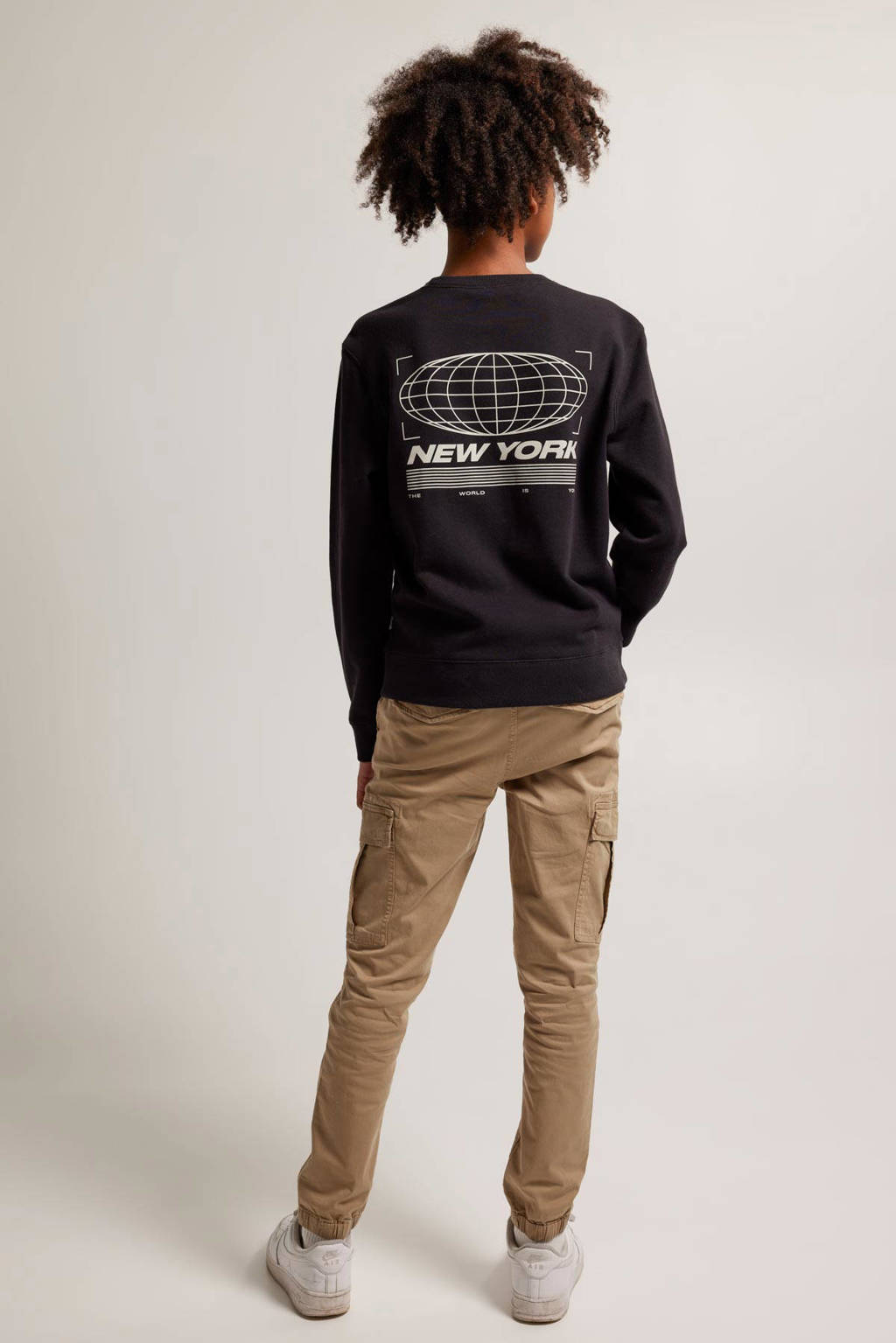 America Today slim fit cargobroek Pharrel JR zand