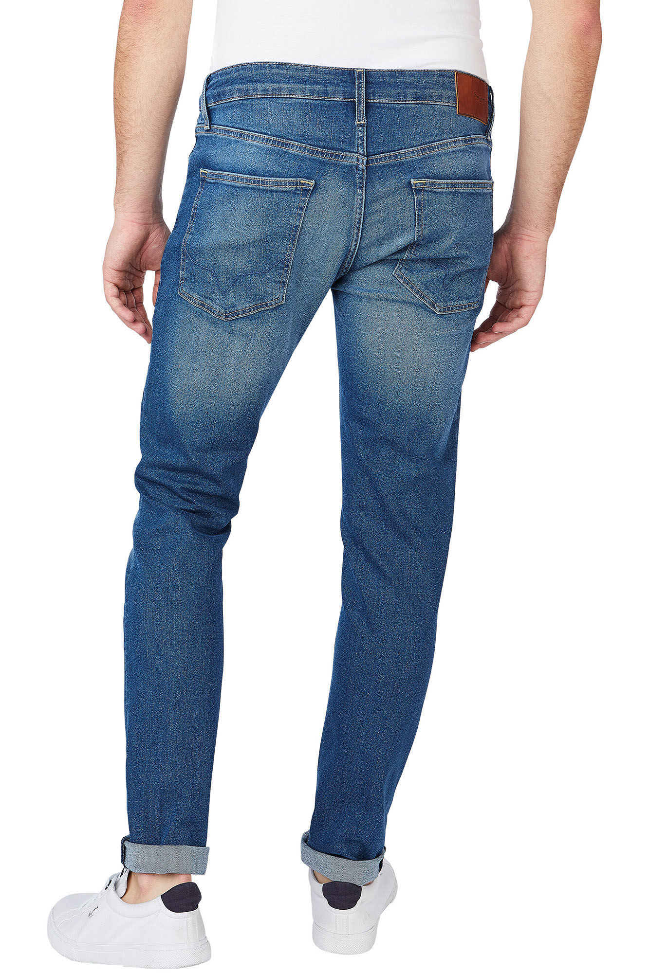 calça jeans de corte justo