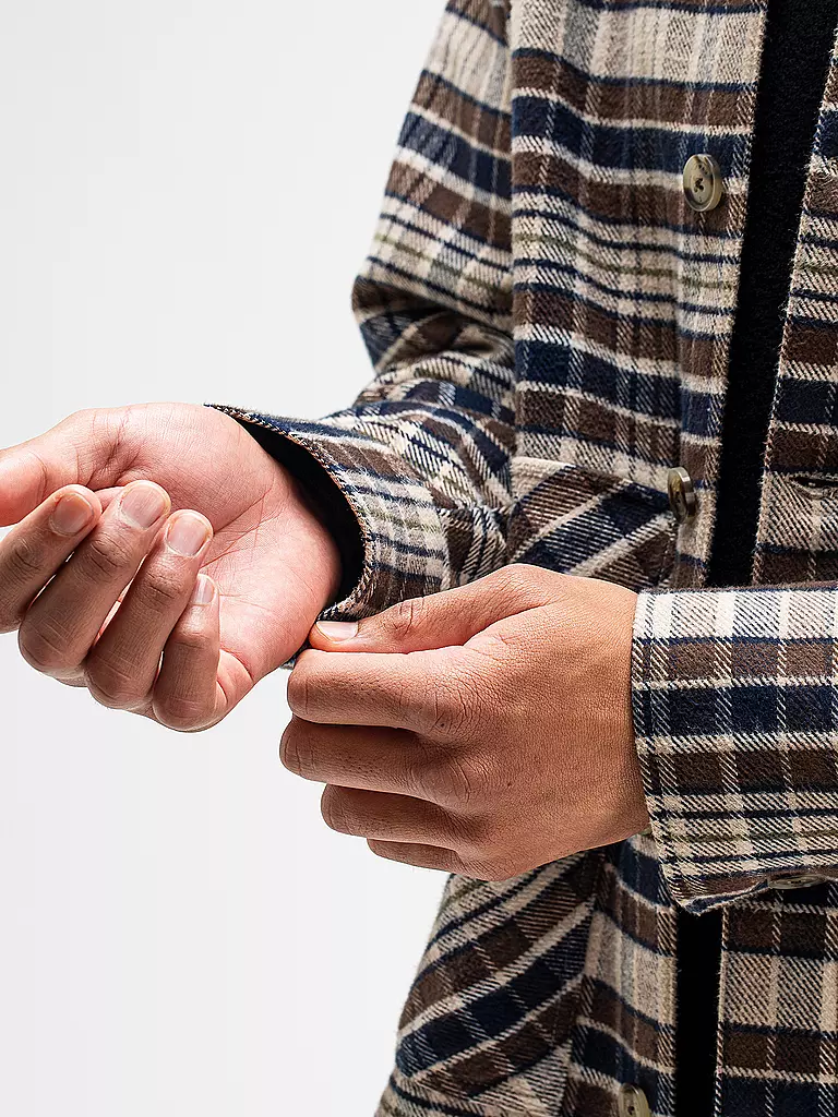 BUTCHER OF BLUE Overshirt FOLSUM BROWN CHECK braun