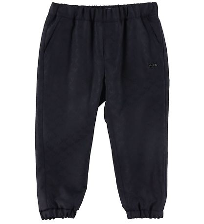 Emporio Armani Hosen - Wolle/Viskose - Navy m. Logos