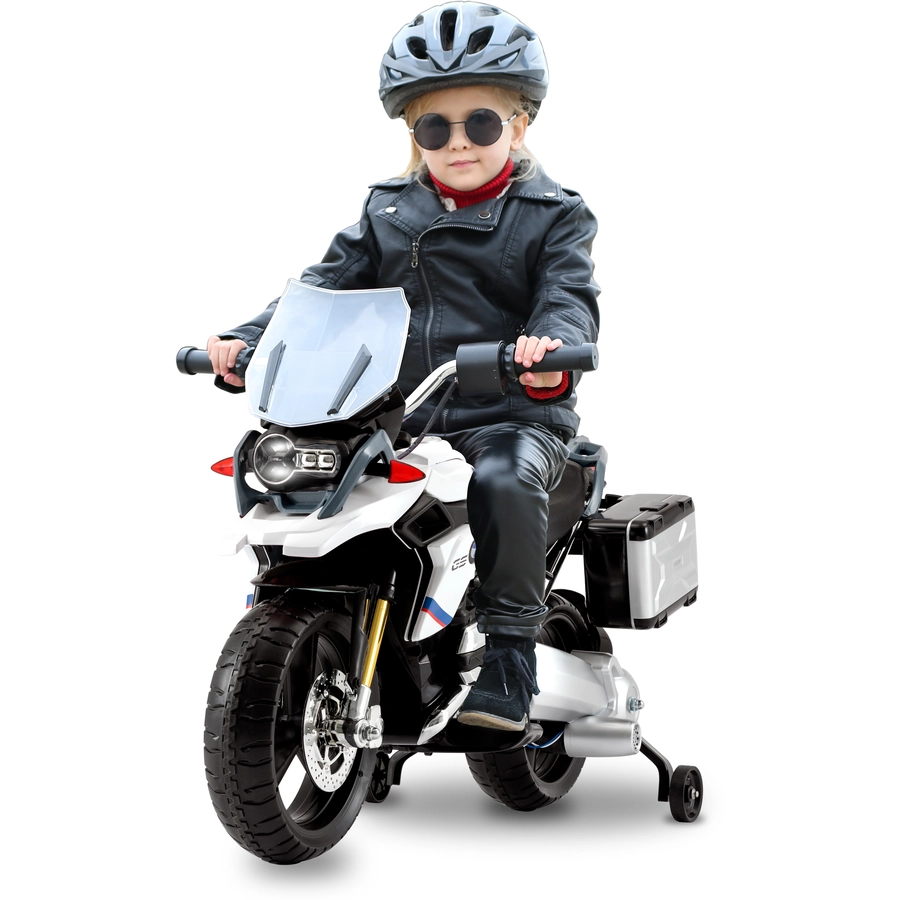 ROLLPLAY Premium Elektro-Motorrad BMW R1200 GS Motorcycle Adventure 12V Weiß Weiß