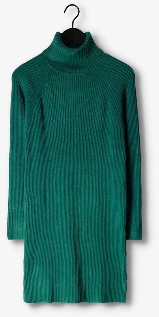 MINUS groene minus mini jurk ava knit turtleneck dress