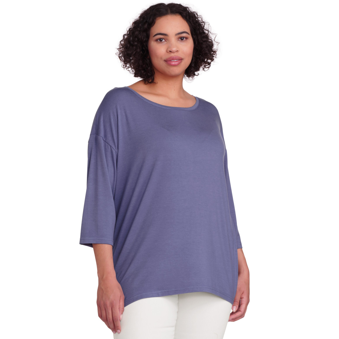 Gina Benotti Damen Longshirt mit Viskose-Anteil lila
