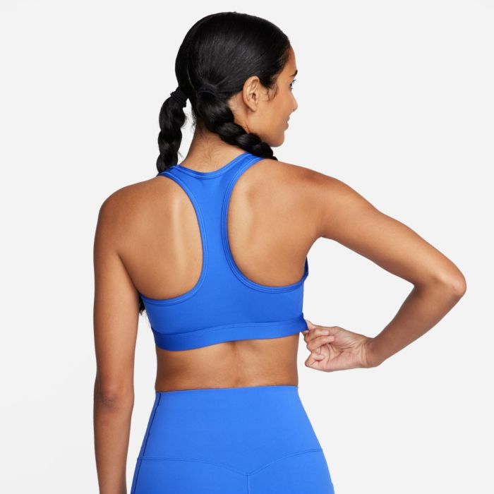 Nike Dame BH Swoosh Medium Support Bra Blå