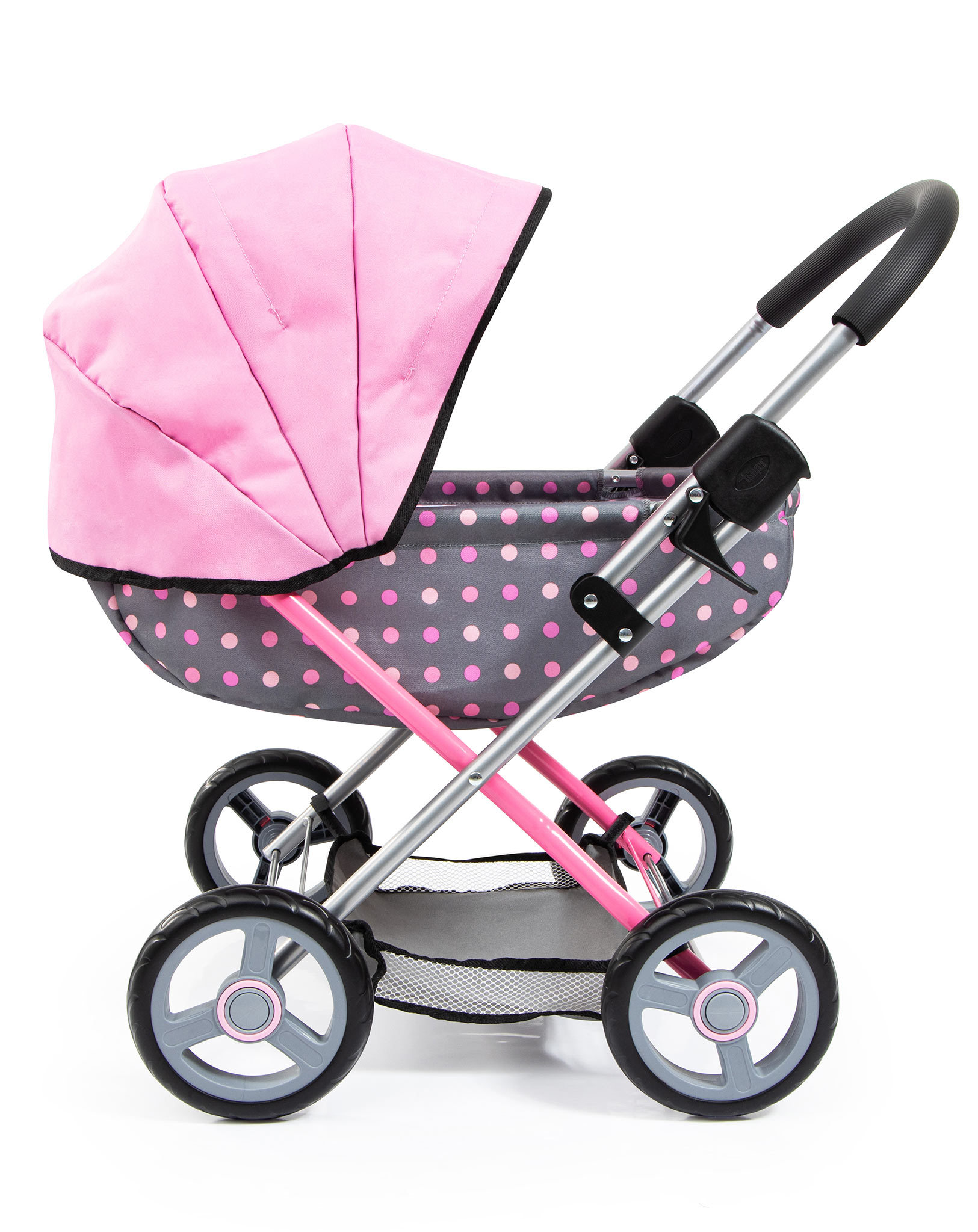 Puppenwagen COSY FAIRY 4-teilig in grau