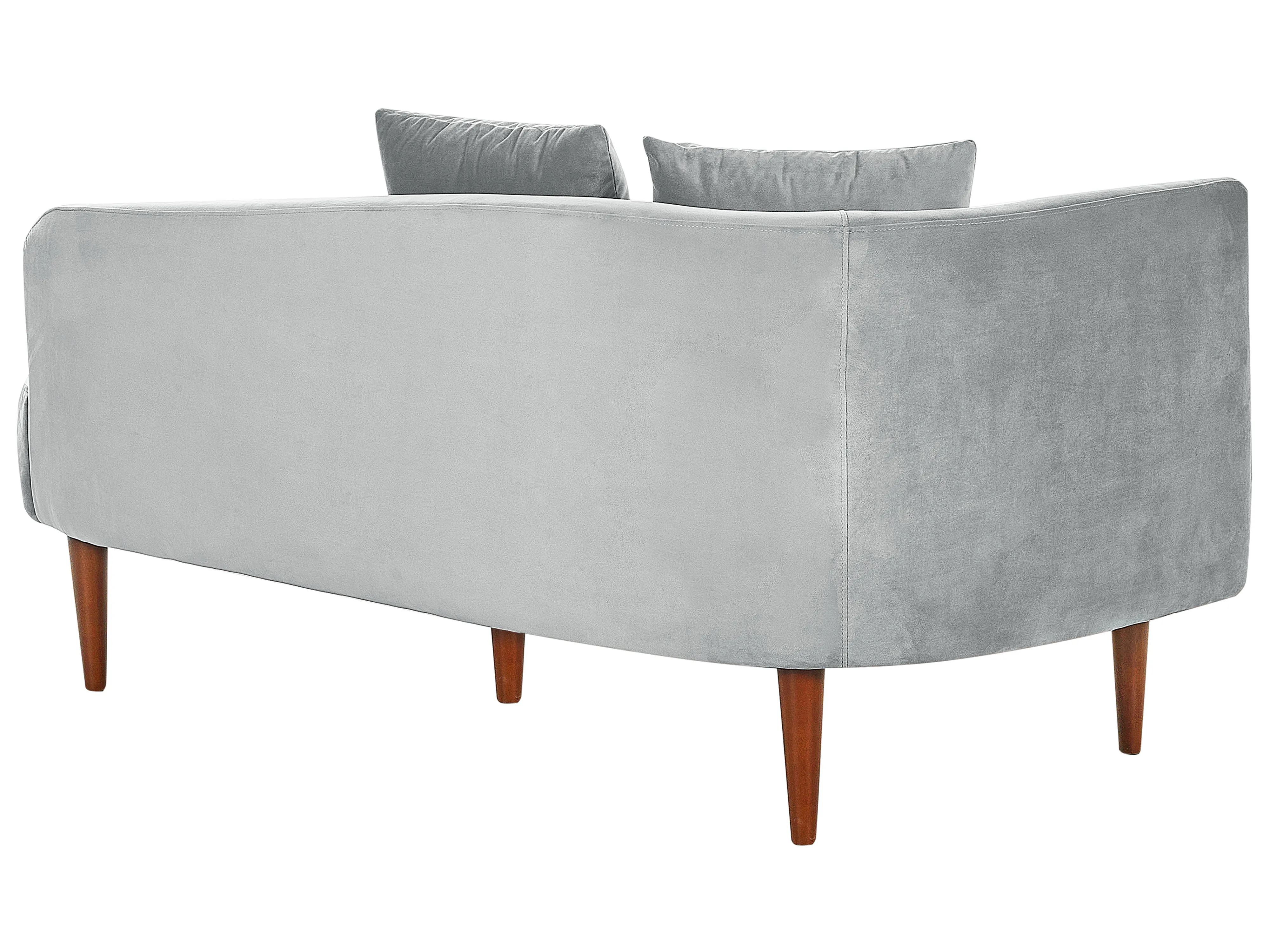 Linkszijdige chaise longue CHAUMONT Fluweel Lichtgrijs