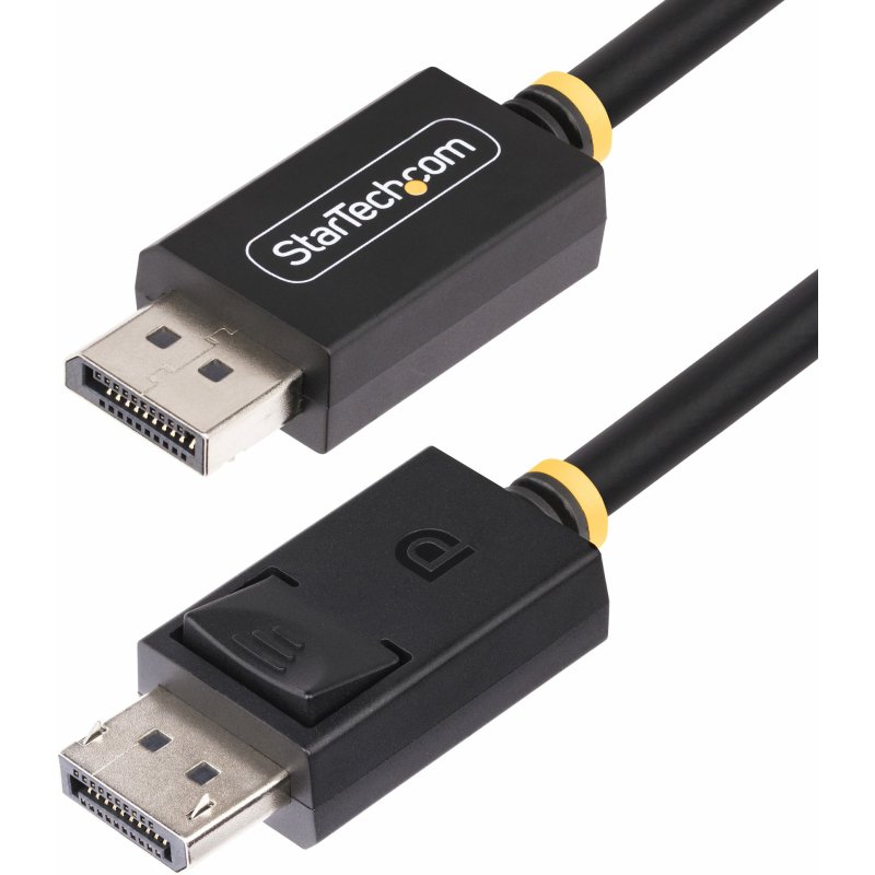 StarTech.com Câble DisplayPort 2.1 de 1m, Câble DisplayPort DP80 Certifié VESA avec UHBR20/HDR/DSC 1.2a/HDCP 2.2, 16K/8K 60Hz, 4K 240Hz, 80Gbps, Câble DP 2.1, Cordon pour Écran/Moniteur UHD, M/M