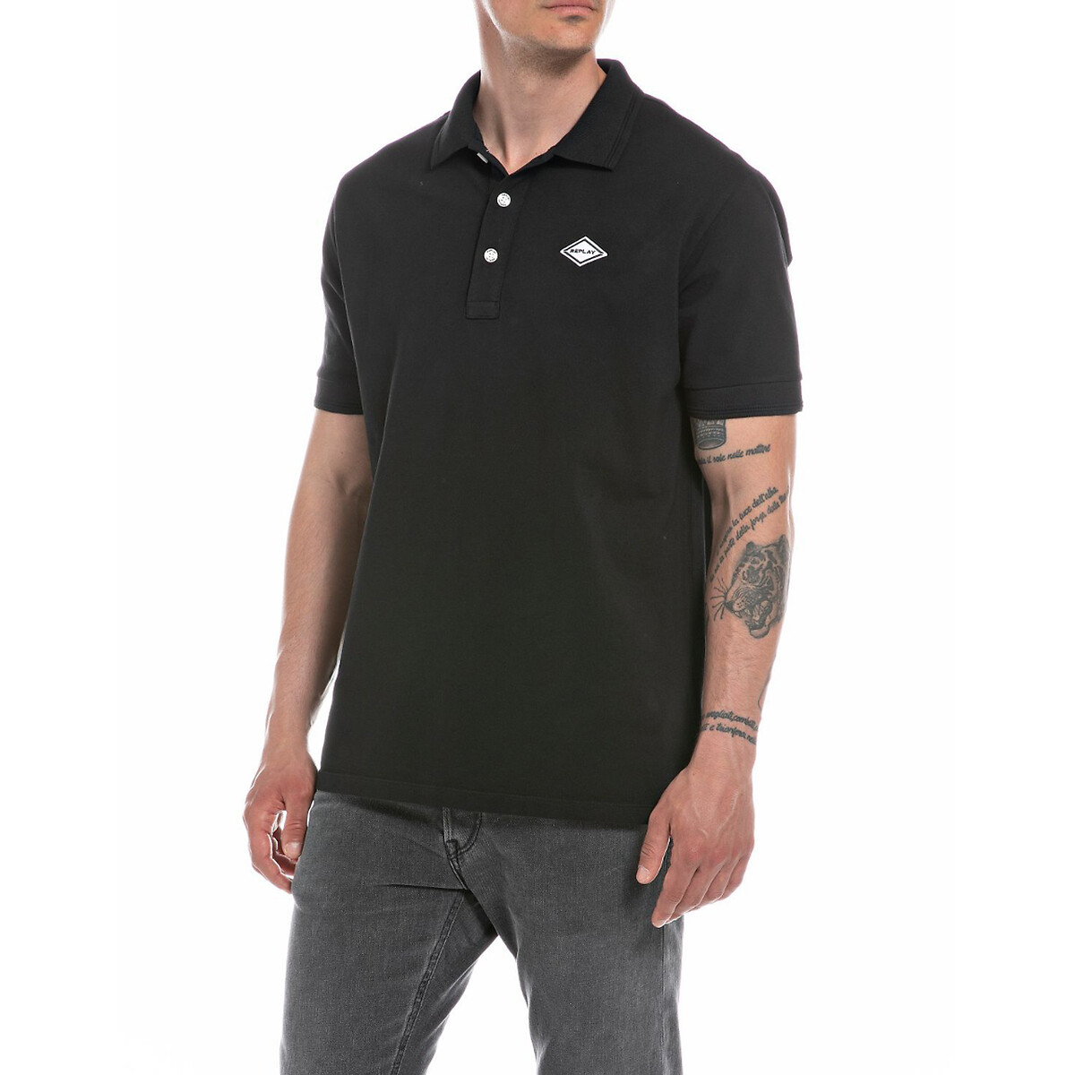 REPLAY<br>Camisa polo reta de manga curta