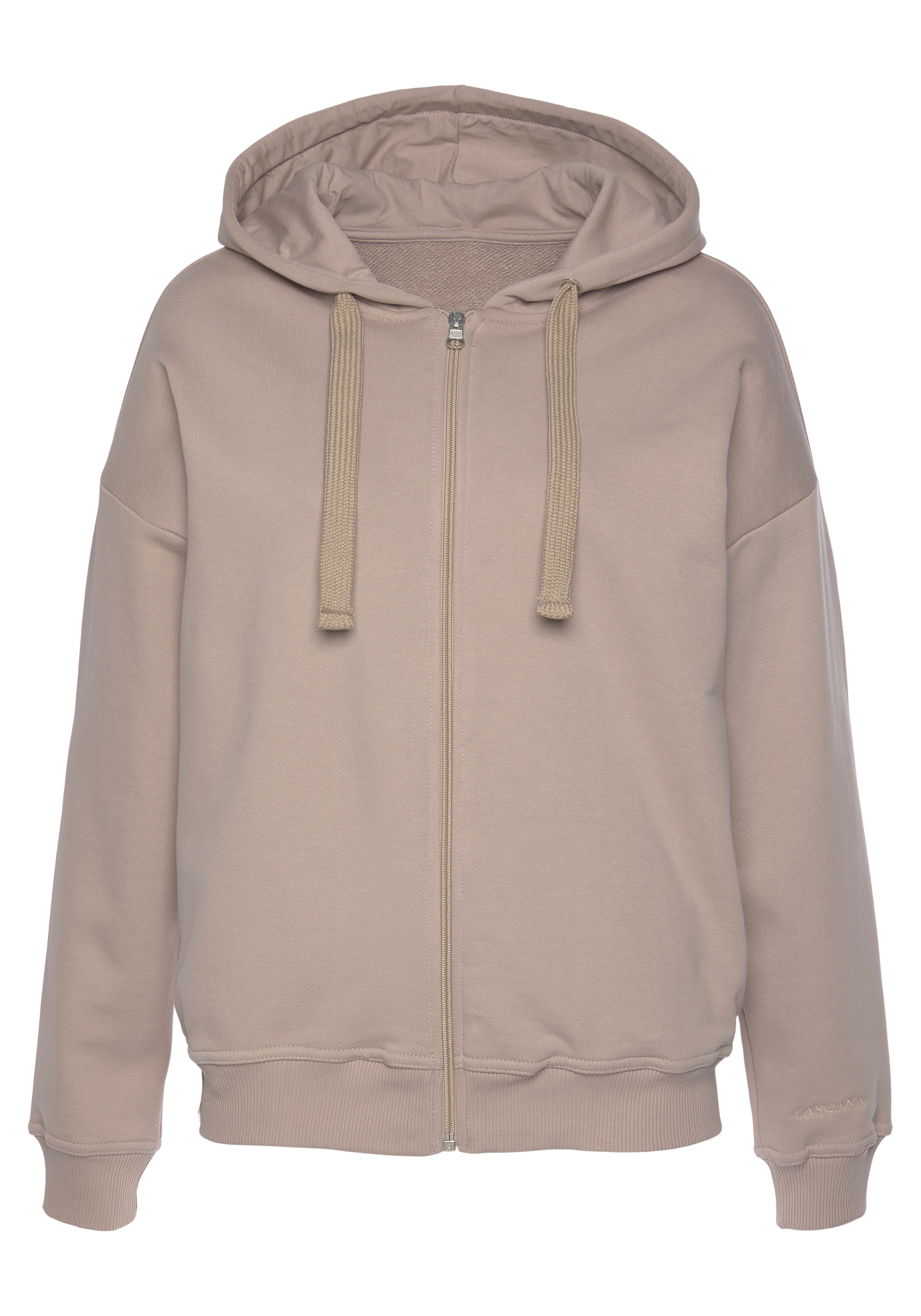 LASCANA Sweatjacke , aus organischer Baumwolle, Loungewear
