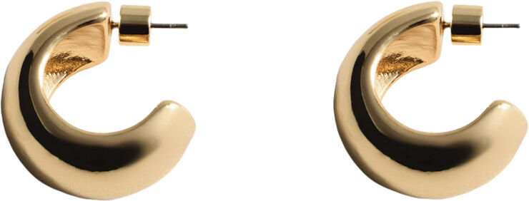 MANGO Volume hoop earrings Gold