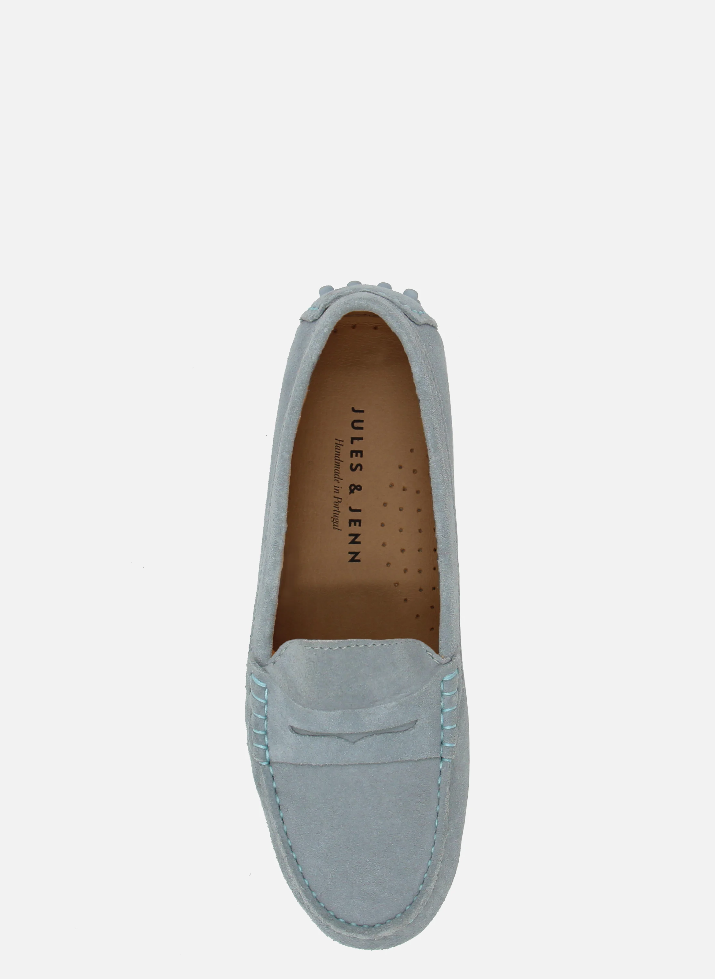 Mocassins femme cuir daim | Bleu