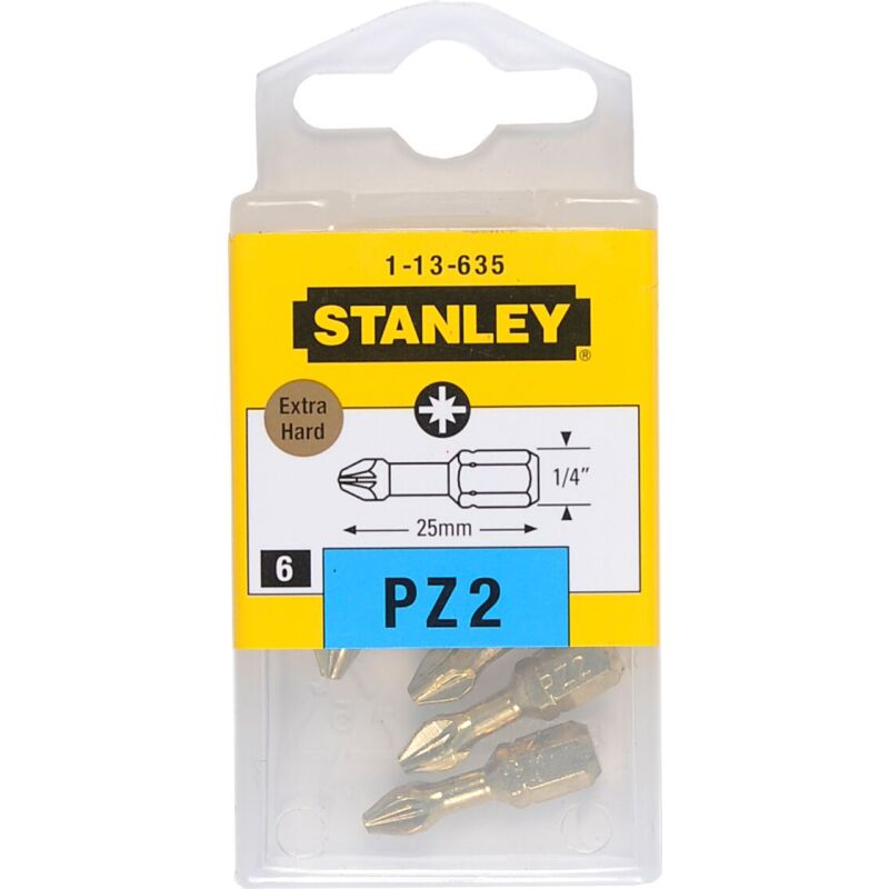 Embouts torsion Pozidriv 25 mm - 1/4P gamme pro - jeu de 6 pièces