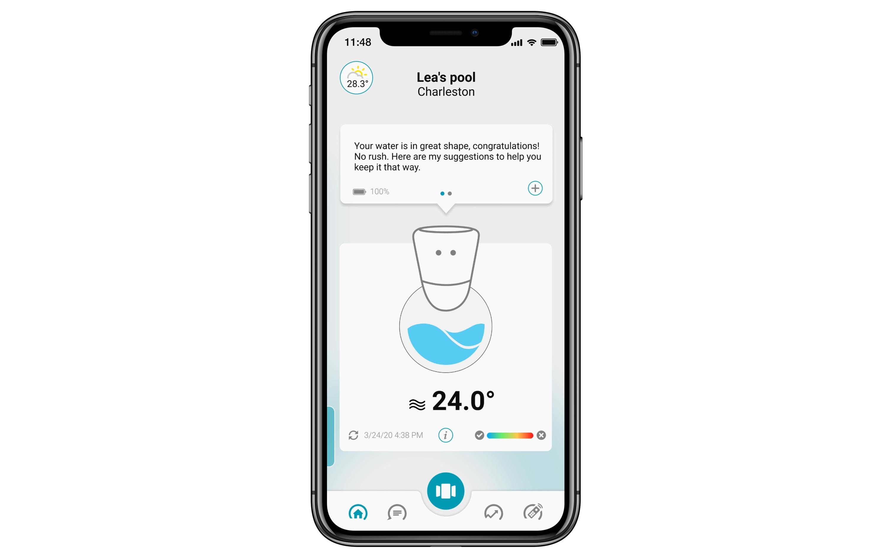 Messgerät ICO Pool Chlor und Brom<br>Wasserqualitätsüberwachungsgerät für Spa und Pools