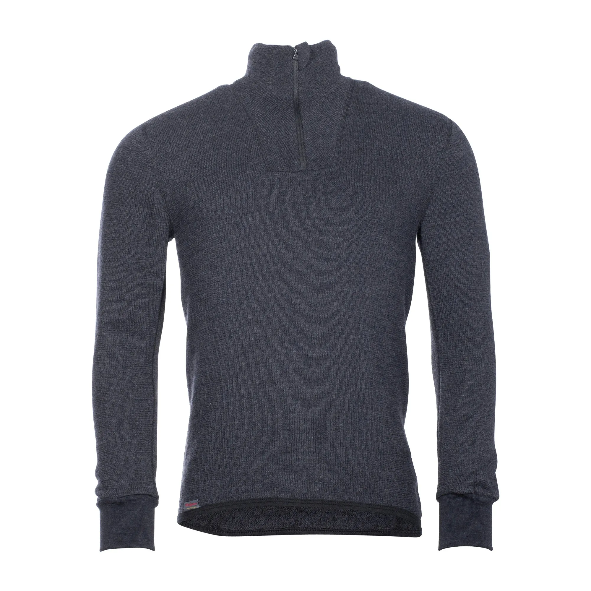 Woolpower -  Woolpower Longsleeve Zip Turtleneck Protection 400 anthrazit
