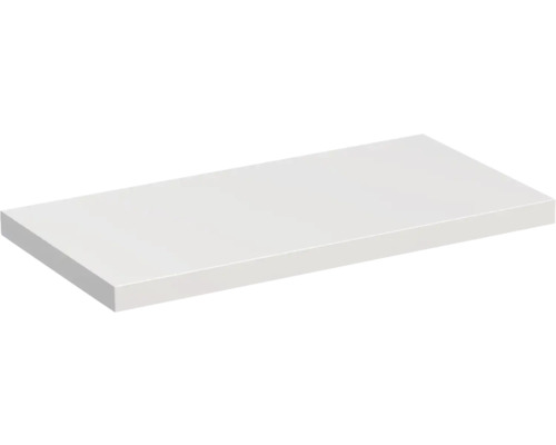 Maatwerk wastafelblad Jungborn Trento, mat wit, zonder uitsparing, diepte 50,2 cm, van 60 cm tot 250 cm