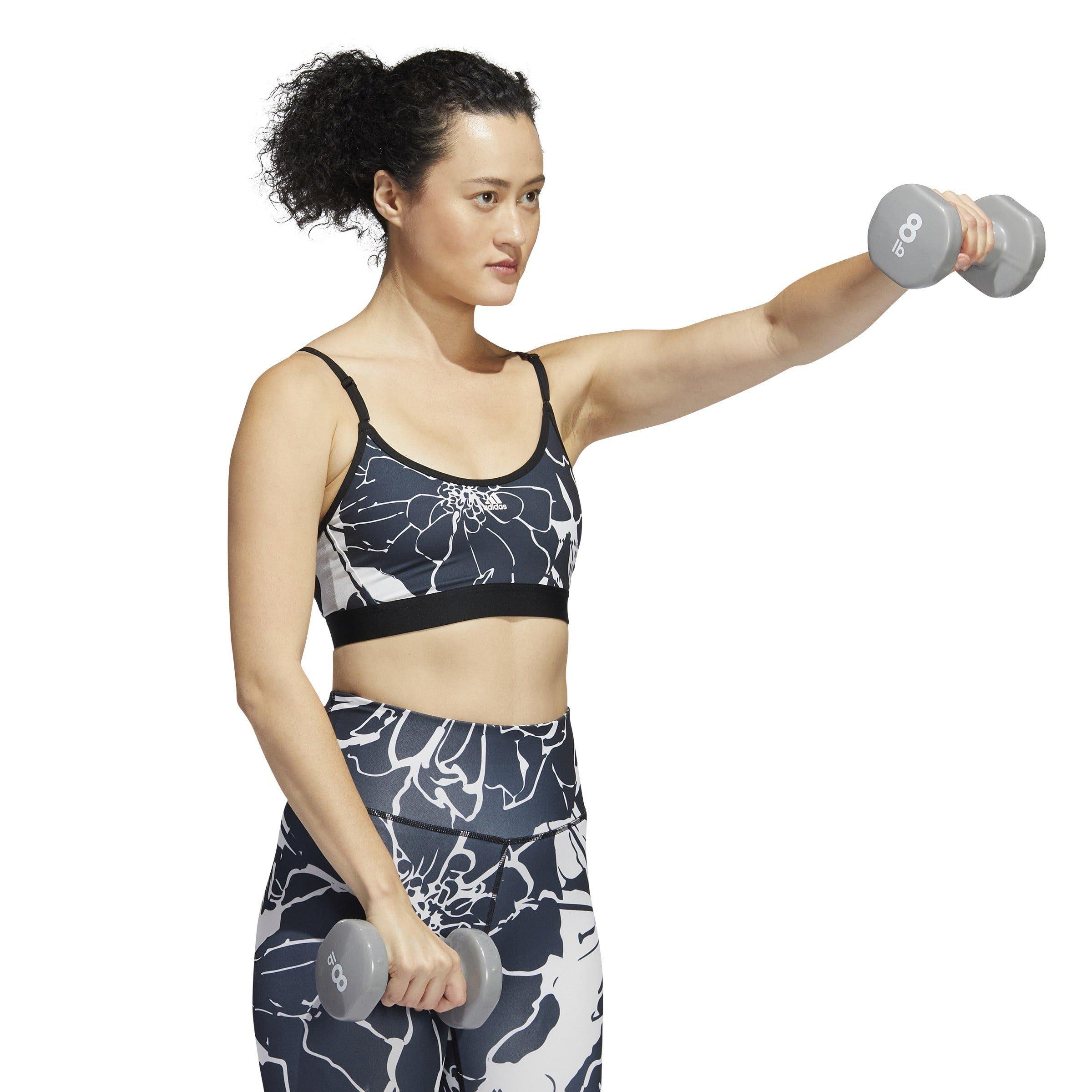 adidas Flower Print Low Impact Sports Bra Womens