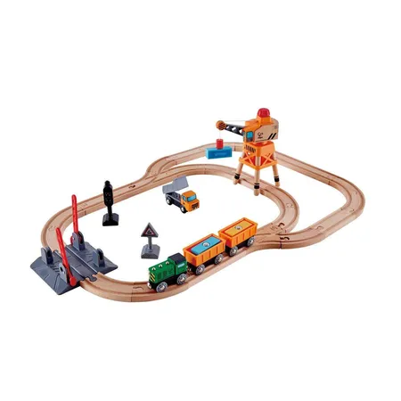 Hape Bahnübergang & Kran-Set