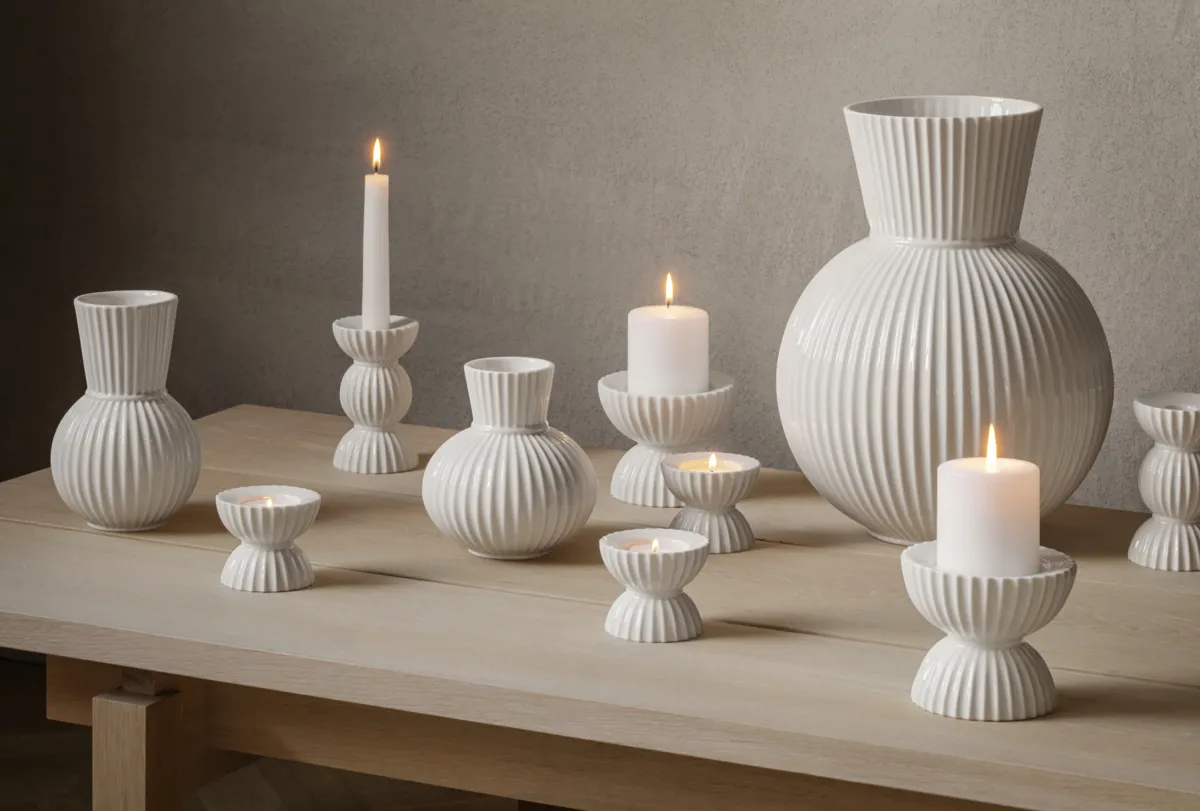Lyngby Porcelæn Tura Kronelysestage