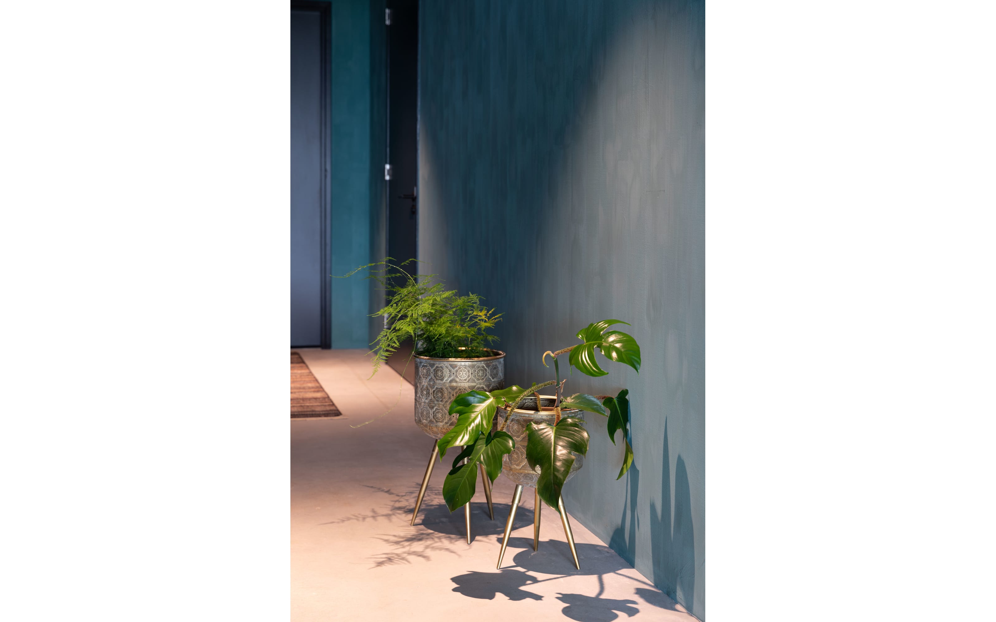 Pflanzenständer Botanique L, Eisen, gold, 53 cm