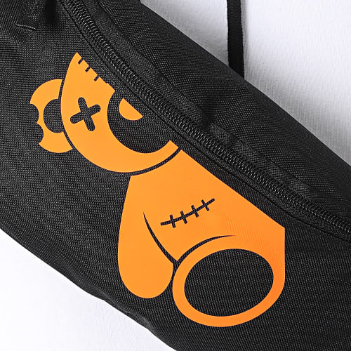 Sacoche Banane Half Nounours Noir Orange