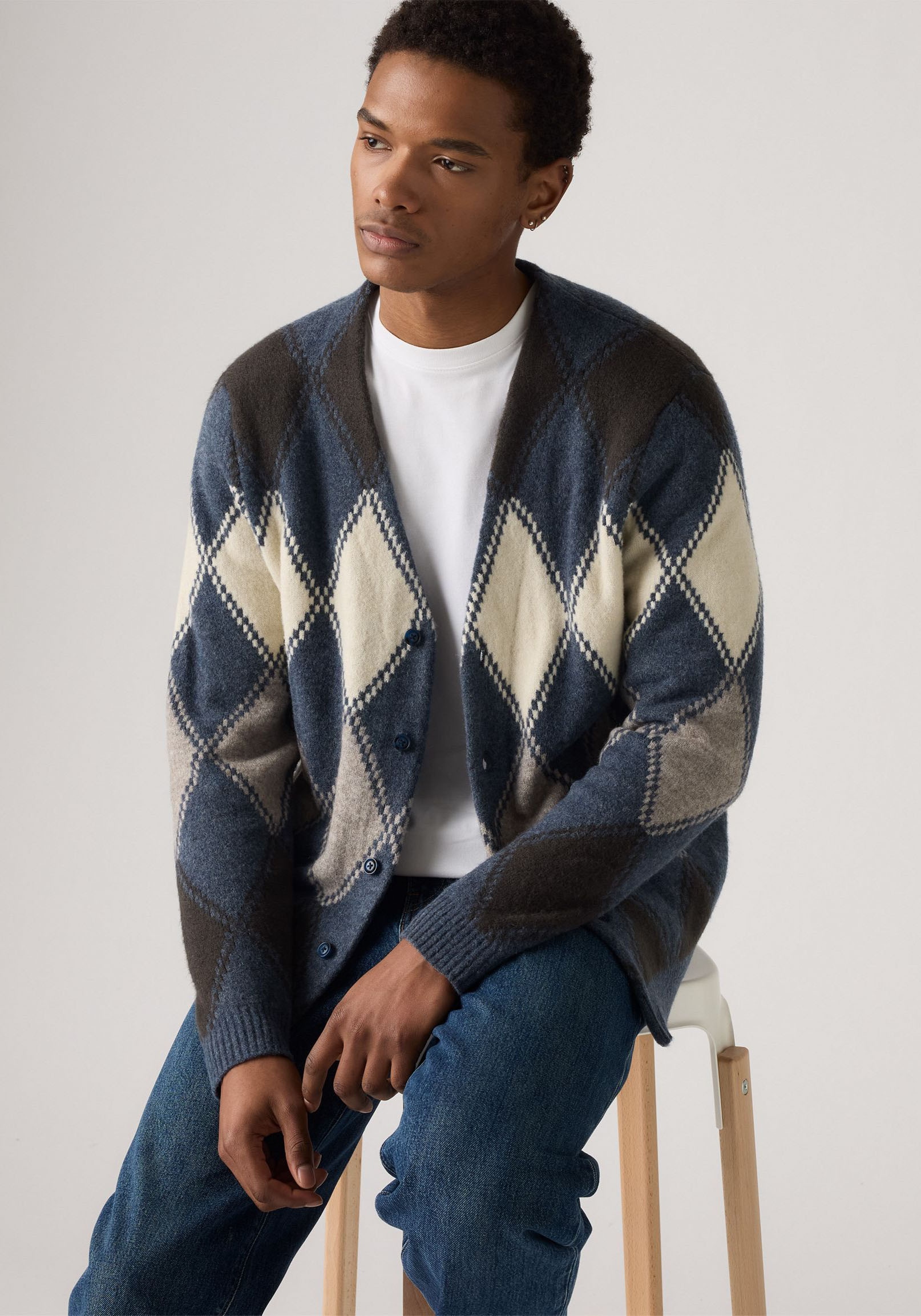 Levi's® Strickjacke , Legere Passform, pflegeleichter Materialmix