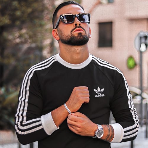 Tee Shirt Manches Longues A Bandes 3 Stripes GN3478 Noir