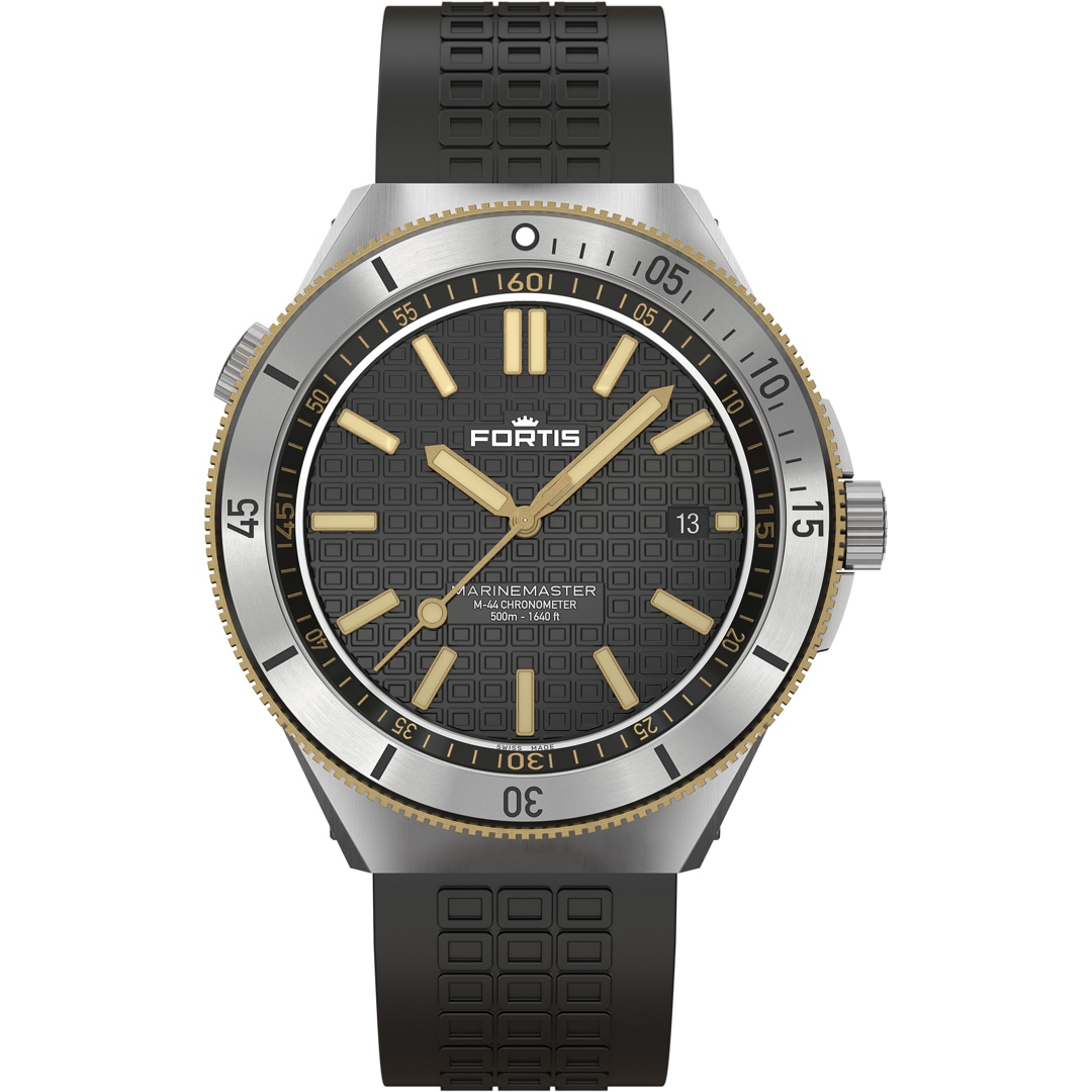 Fortis Marinemaster M-44 Chronometer Black Resin Gold Limited Edition