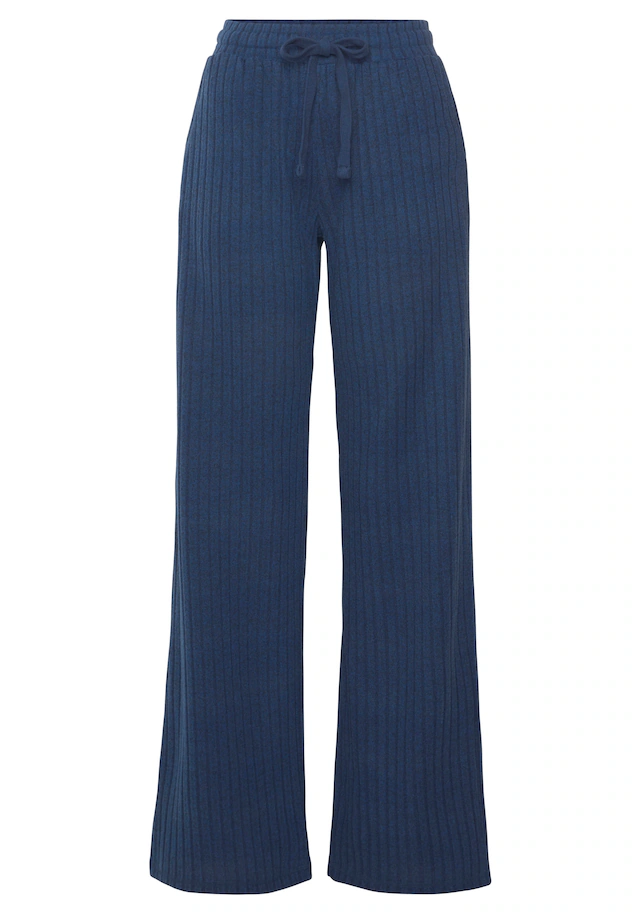 LASCANA Homewearhose  -Lounge-/Strickhose mit weitem Bein und seitlichen Taschen, Loungewear