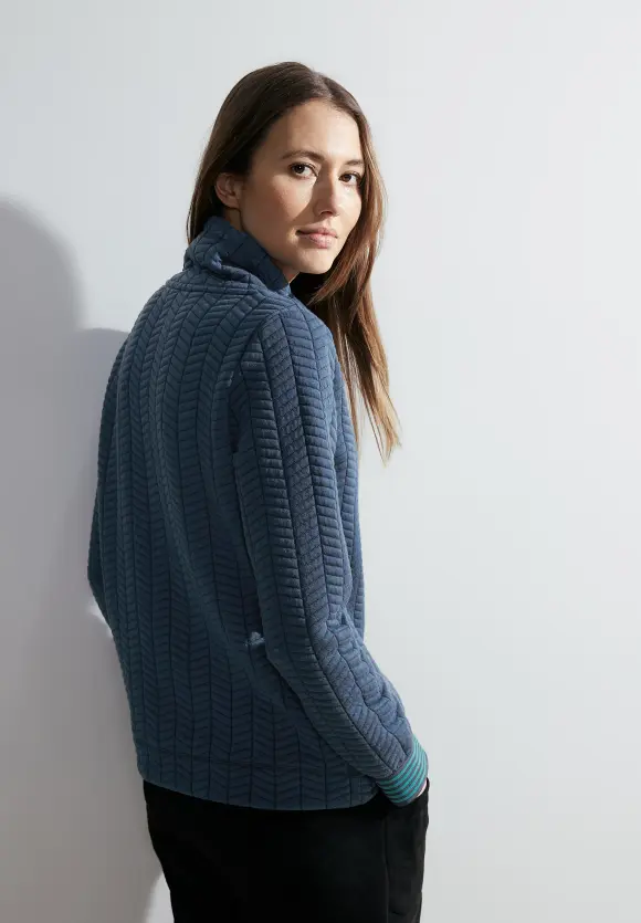 Sweatshirt mit Struktur - strong petrol blue