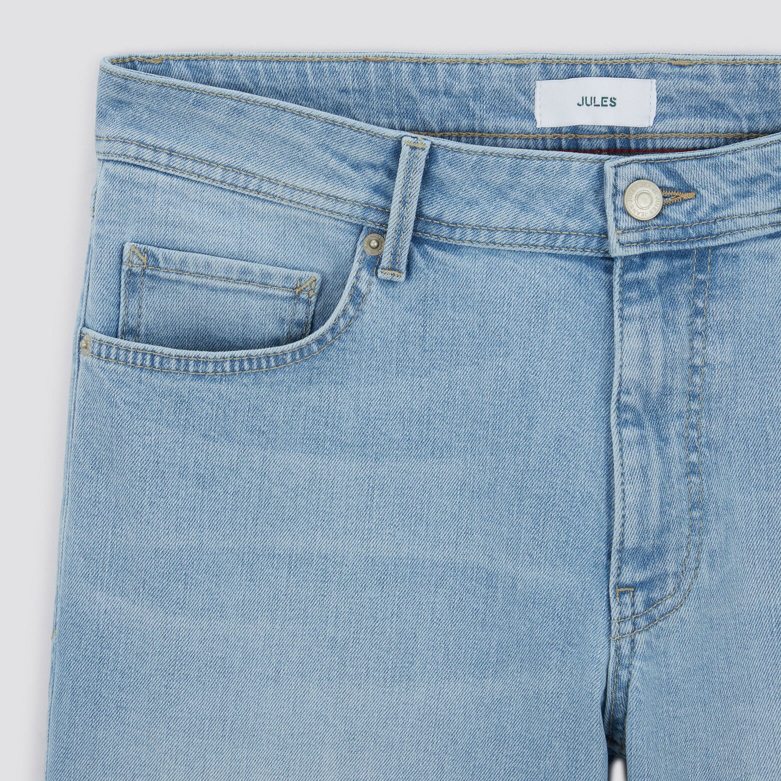 Bermuda en jean en coton recyclé Bleu moyen