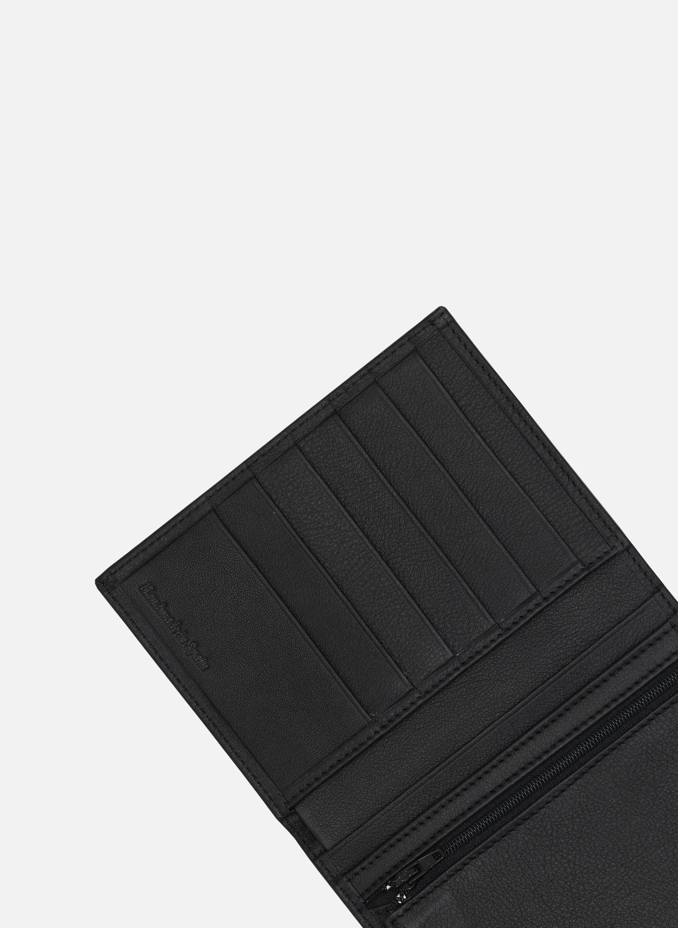 Portefeuille classique cuir grainé | Noir