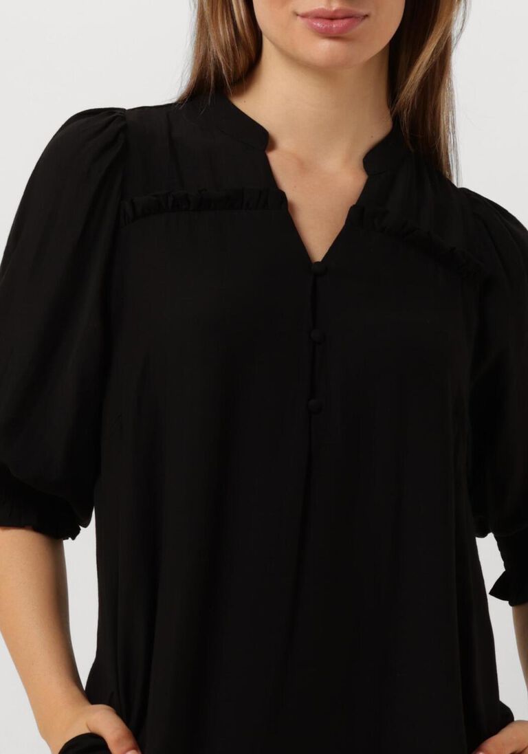 zwarte co'couture mini jurk hera frill crop dress