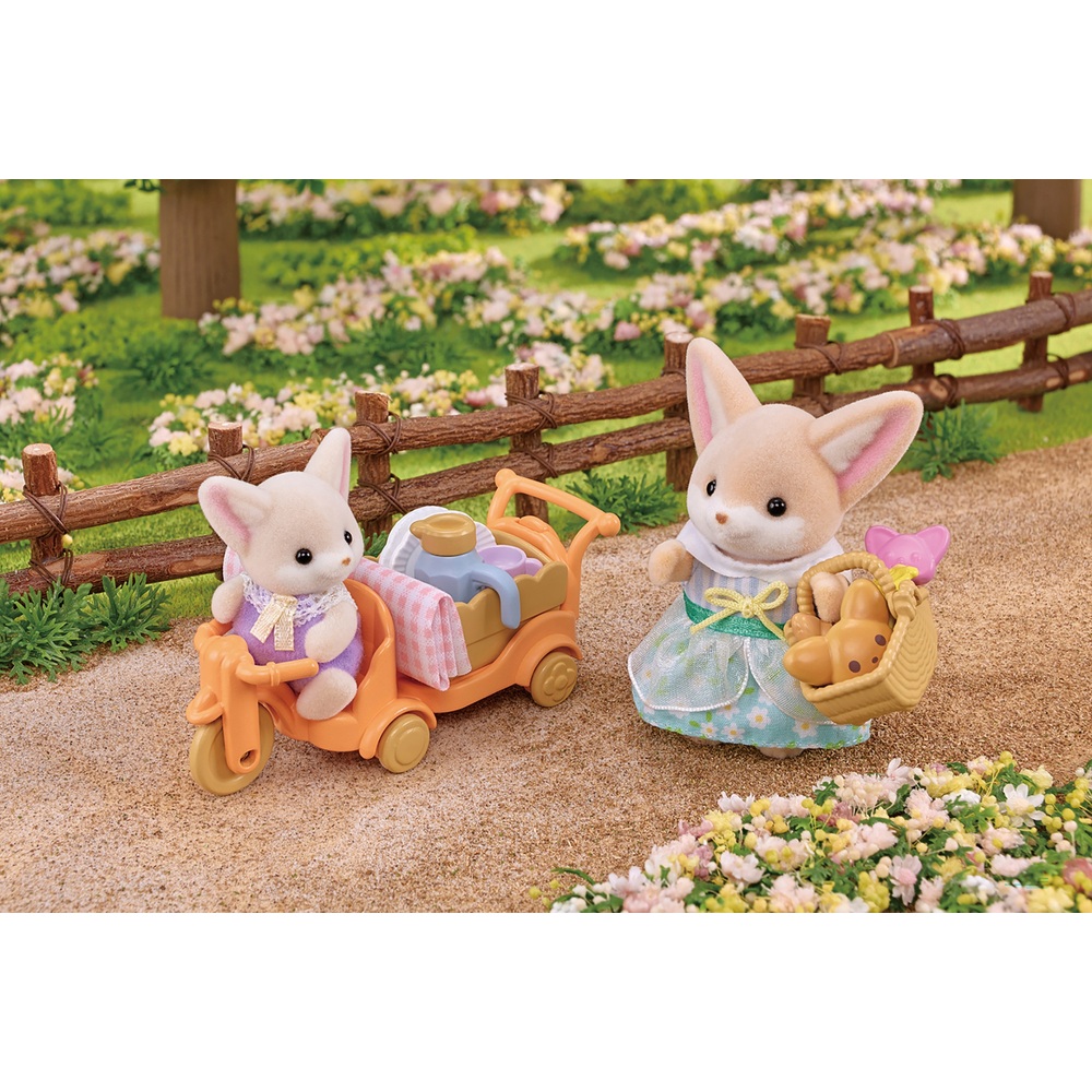 Sylvanian Families Sonniges Picknick-Set Fennek-Fuchs-Schwester & Baby