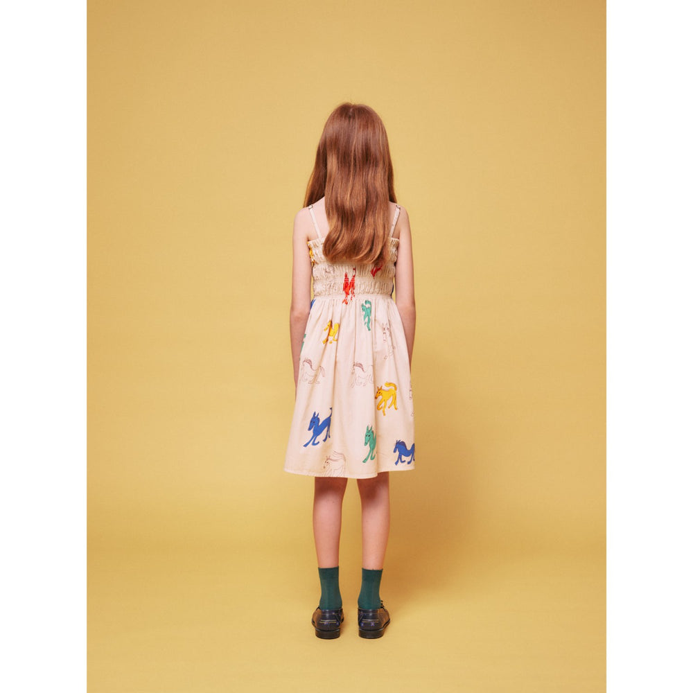 Køb Bobo Choses Beige Wonder Horses All Over Sleevless Strap Kjole