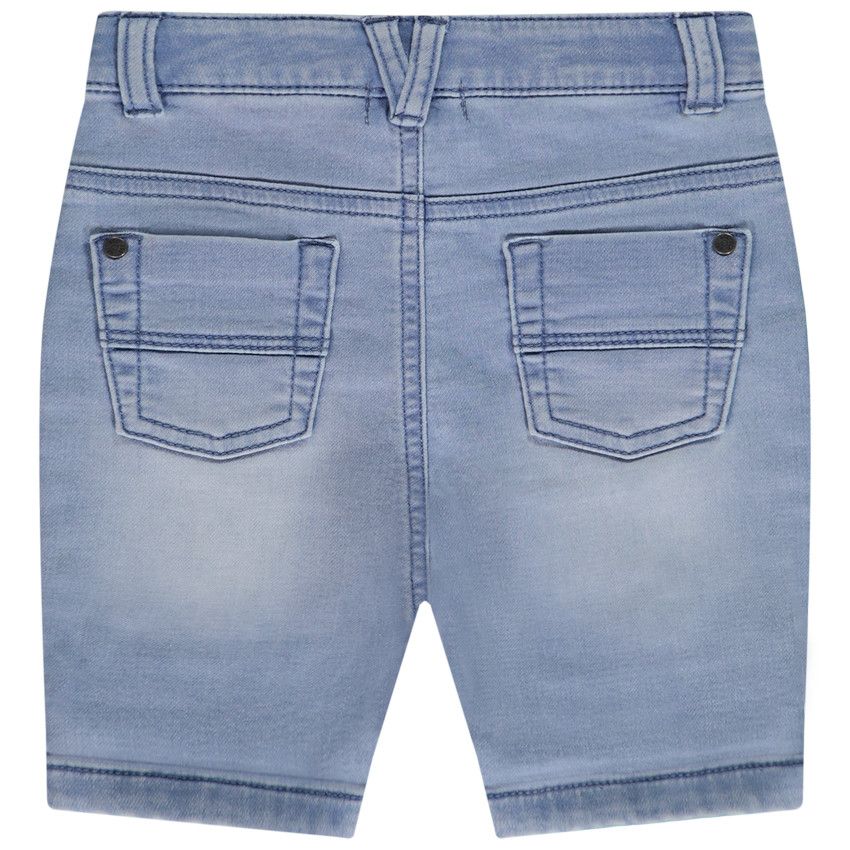 Bermuda effet jean froissé pour bébé garçon - Bleu