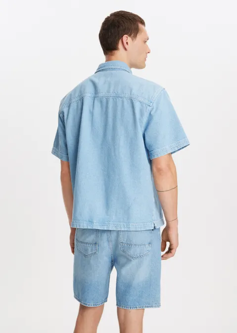 Oversized denim overshirt blauw (BLW.USL)
