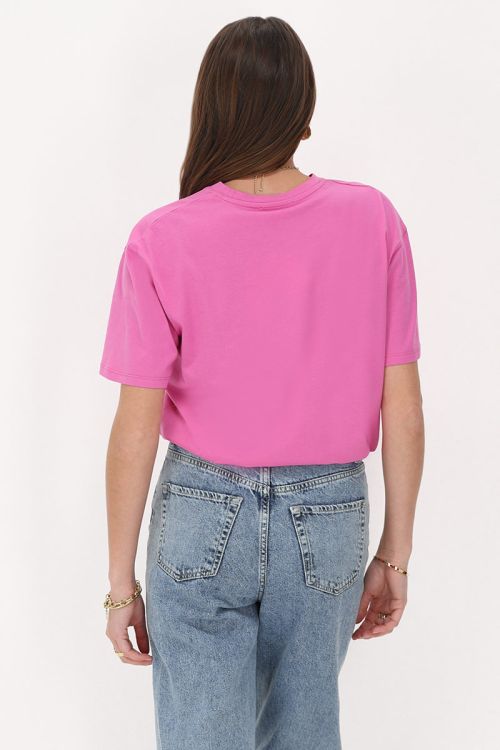 Roze T-shirt met rode 