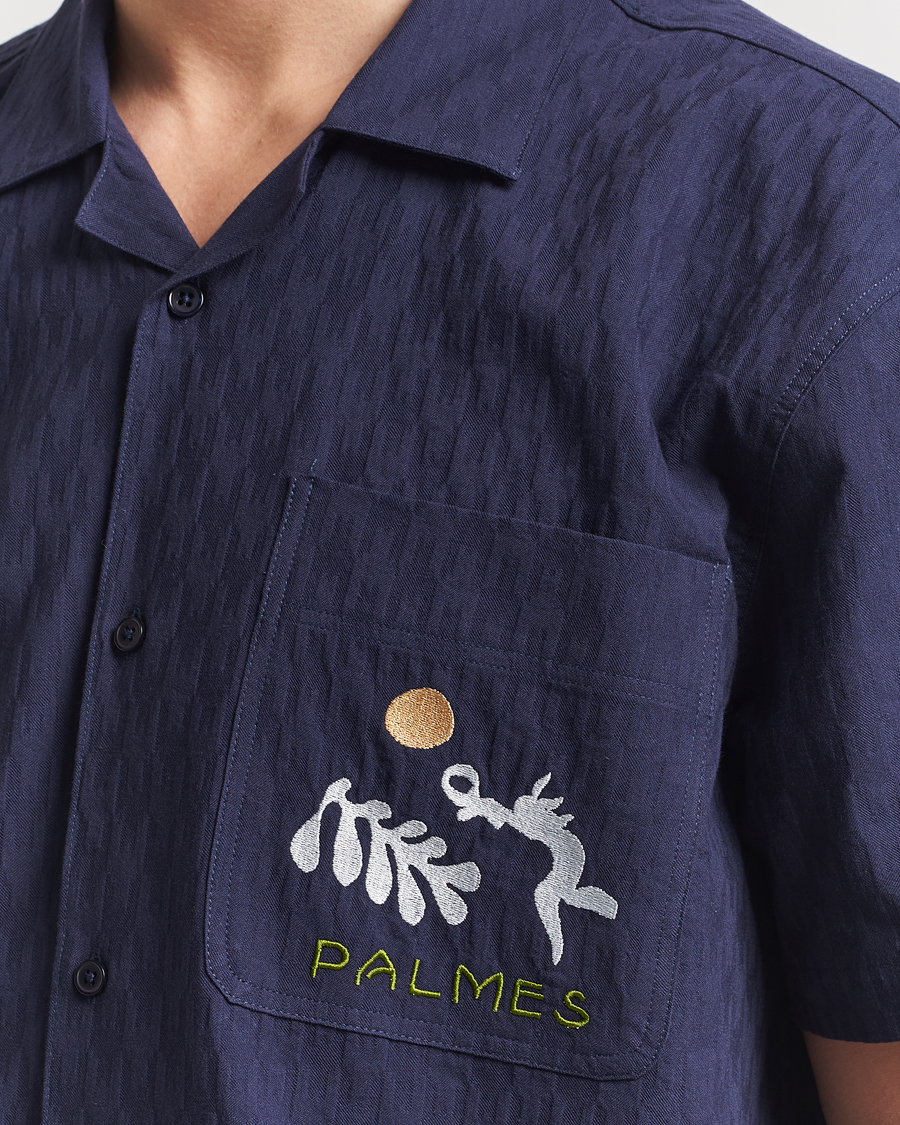 Palmes Garden Short Sleeve Shirt Navy
