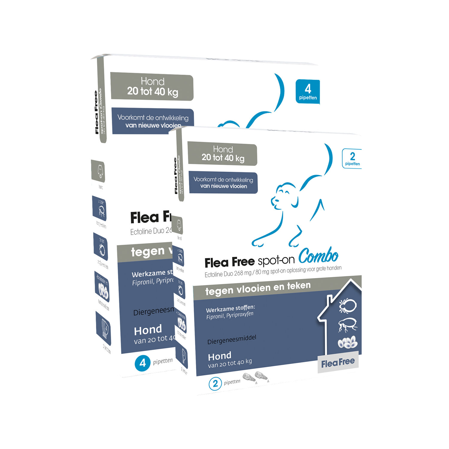 Flea Free spot-on Combo Hond