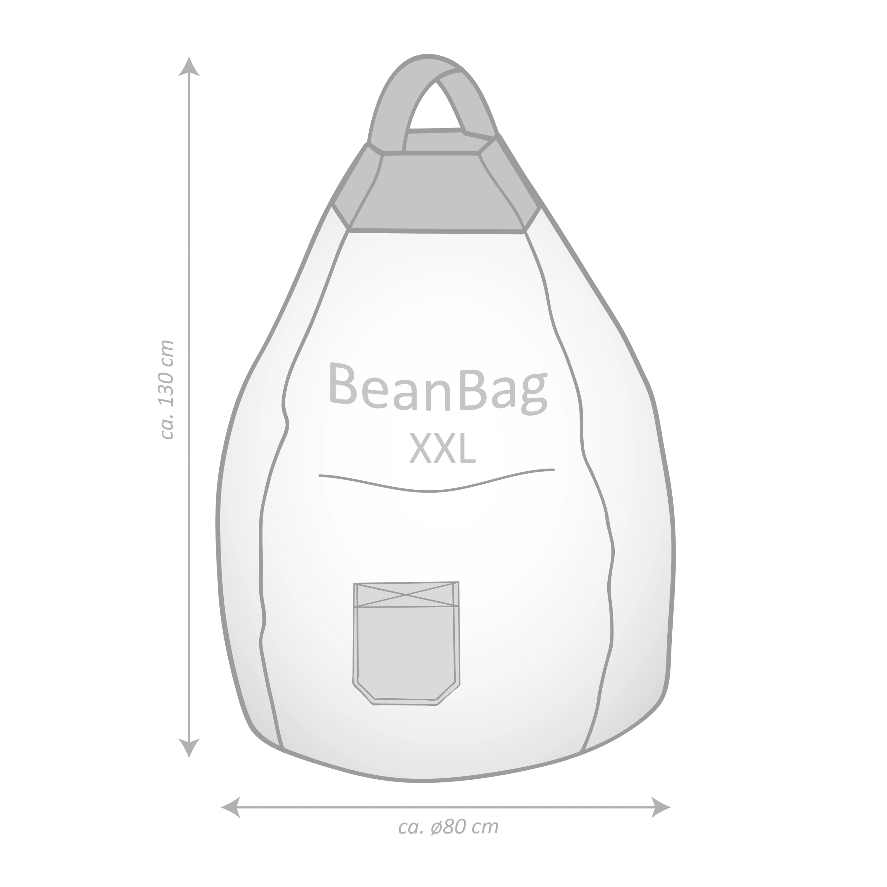 Sitzsack Beanbag Jamie XXL (Farbe: sand)