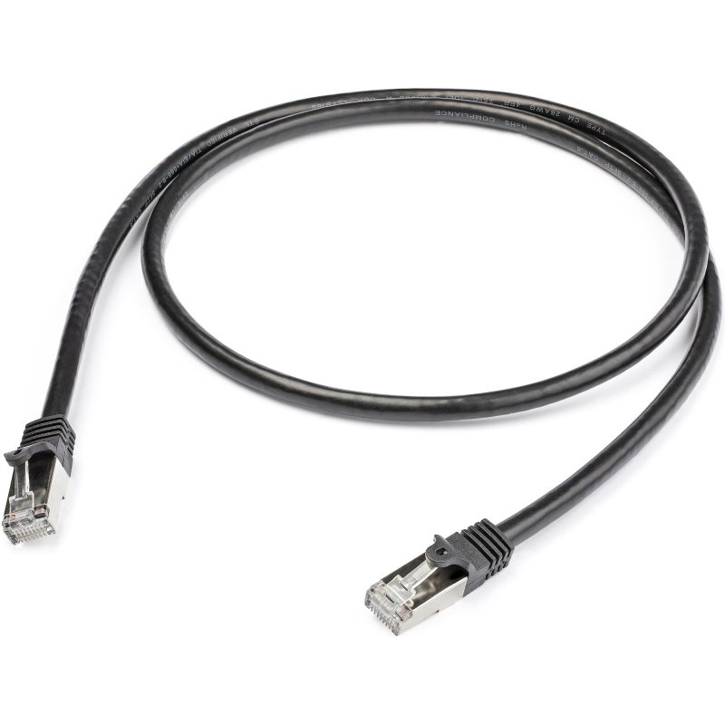 StarTech.com N6SPAT1MBK câble de réseau Noir 1 m Cat6 SF/UTP (S-FTP)