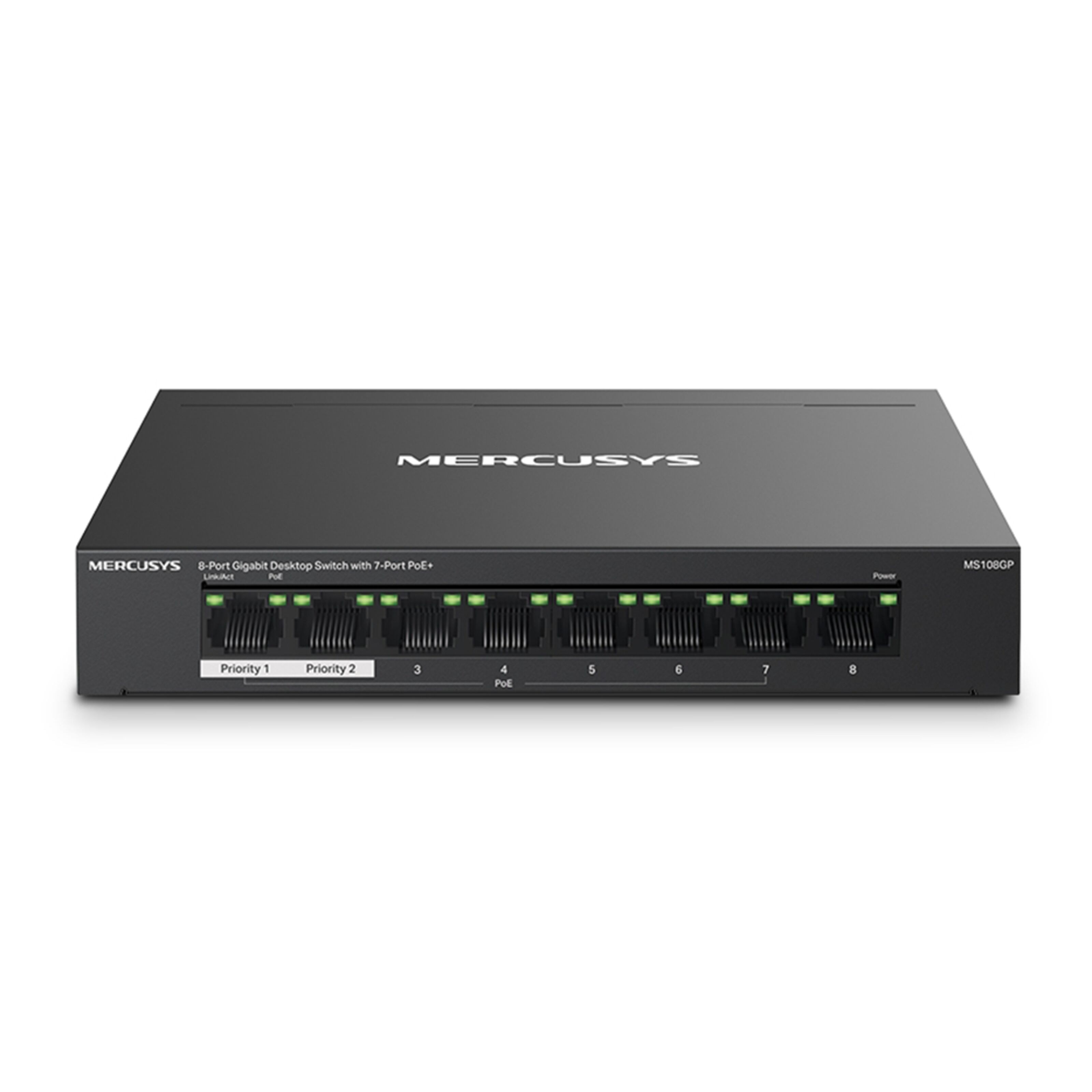 Mercusys MS108GP 8-porters gigabitswitch med POE+